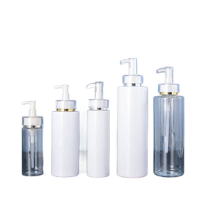 Роскошный ПЭТ пластик 150 мл 250 мл 300 мл 400 мл 500 мл многоразового использования шампунь лосьон для тела пластиковая бутылка с насосом