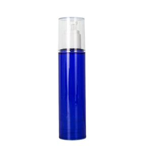 Синяя матовая пластиковая бутылка для лосьона для ванны