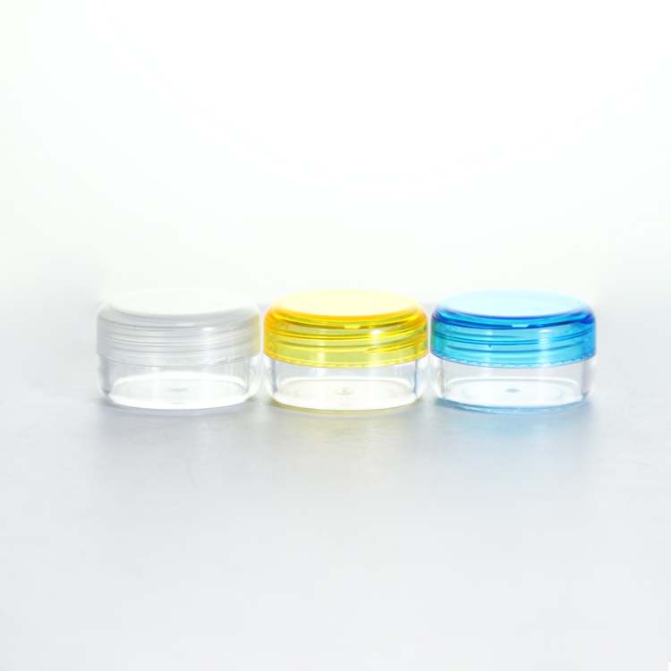 5g 20g Mini Vibrant PS Пластиковые пустые косметические банки для крема оптом