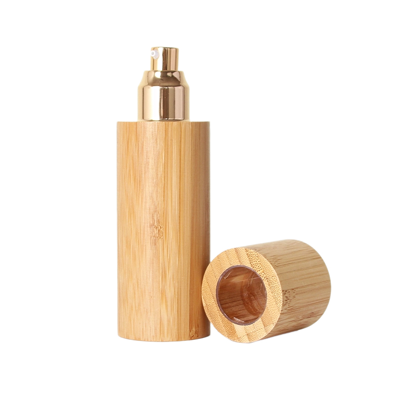 Экологичная бамбуковая бутылка для лосьона с насосом
